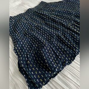 Loft Navy Ruffle Hem Skirt, size M